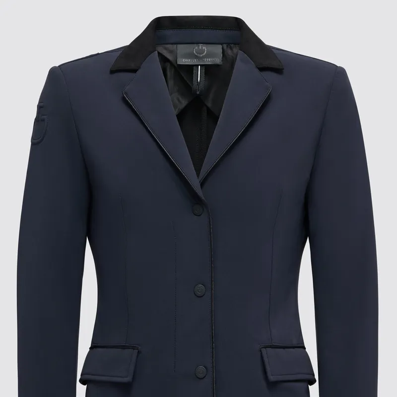 Cavalleria Toscana Junior Girls Zip GP Show Jacket - Navy-2