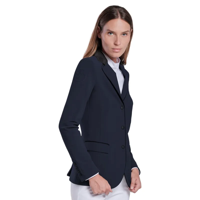 Cavalleria Toscana Competition Zip Womens Show Jacket - Navy-4