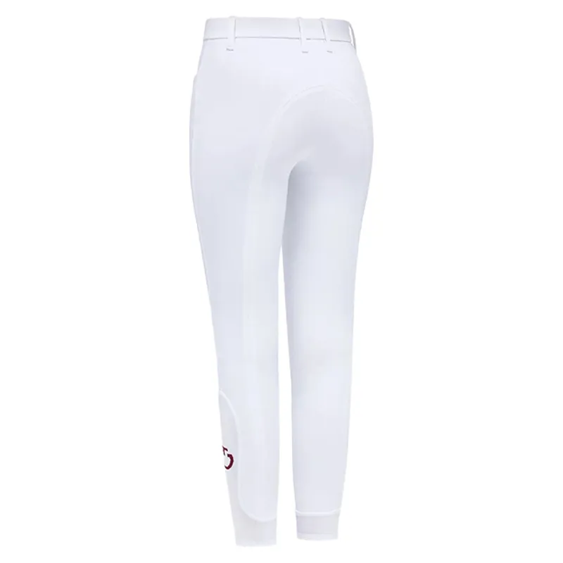 Cavalleria Toscana Junior Girls Knee Grip GP Breeches - White-1
