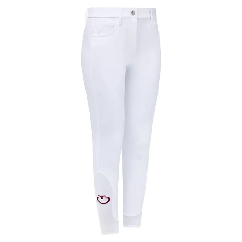 Cavalleria Toscana Junior Girls Knee Grip GP Breeches - White