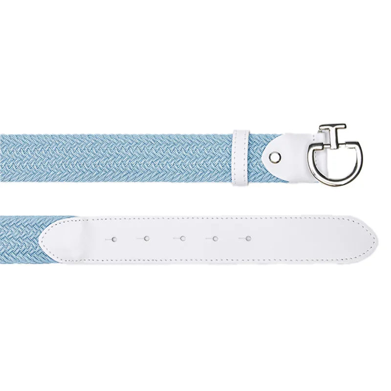 Cavalleria Toscana Elastic Clasp Ladies Belt - Blue Fog/White-1