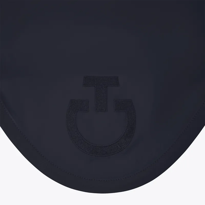 Cavalleria Toscana Lightweight Jersey Stripe Fly Veil - Navy-1