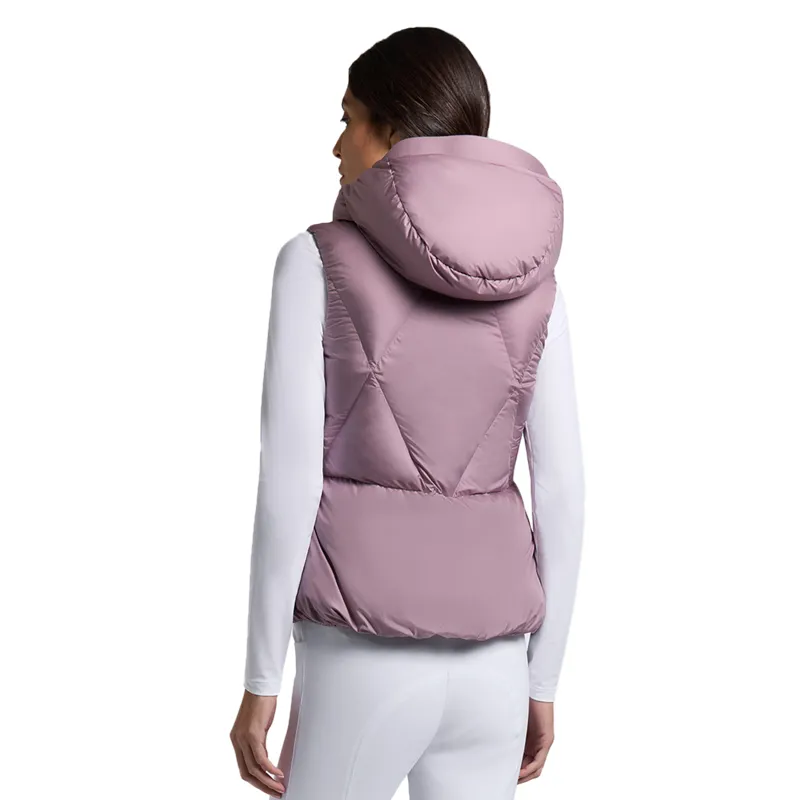 Cavalleria Toscana Down Padded Womens Hooded Gilet - Grape Shake-1