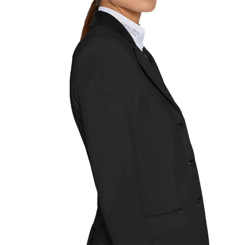 Cavalleria Toscana Perforated GP Womens Show Jacket - Black-2