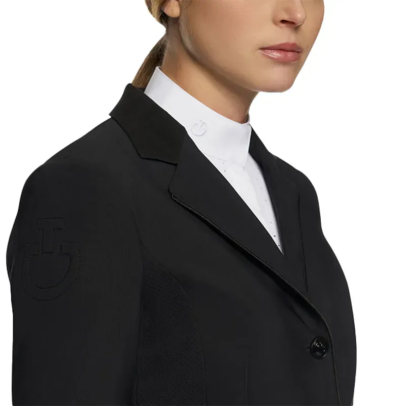 Cavalleria Toscana Perforated GP Womens Show Jacket - Black-5