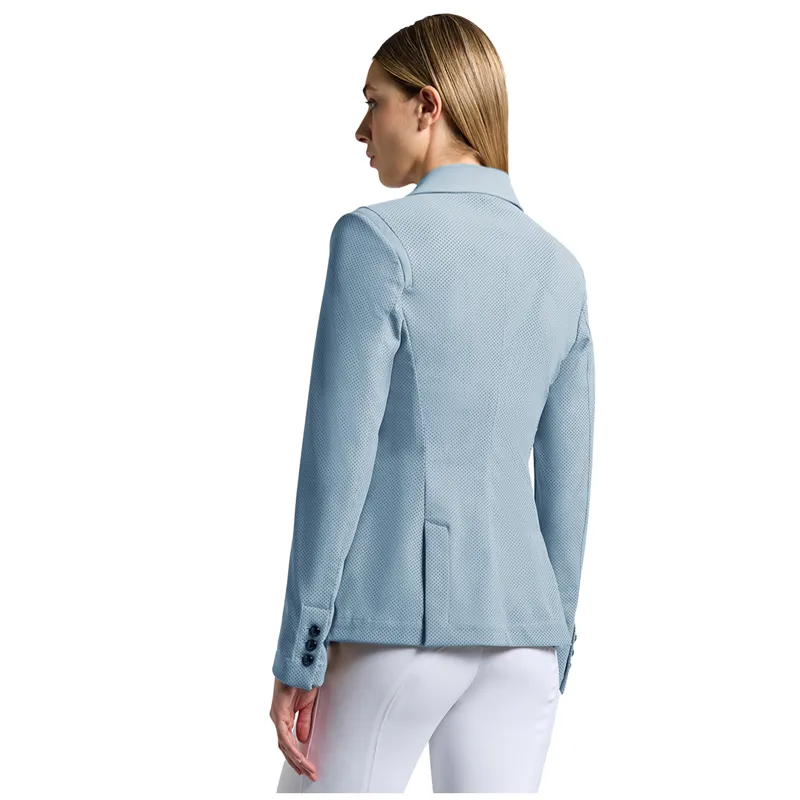 Cavalleria Toscana Ladies Perforated Show Jacket - Blue Fog-1