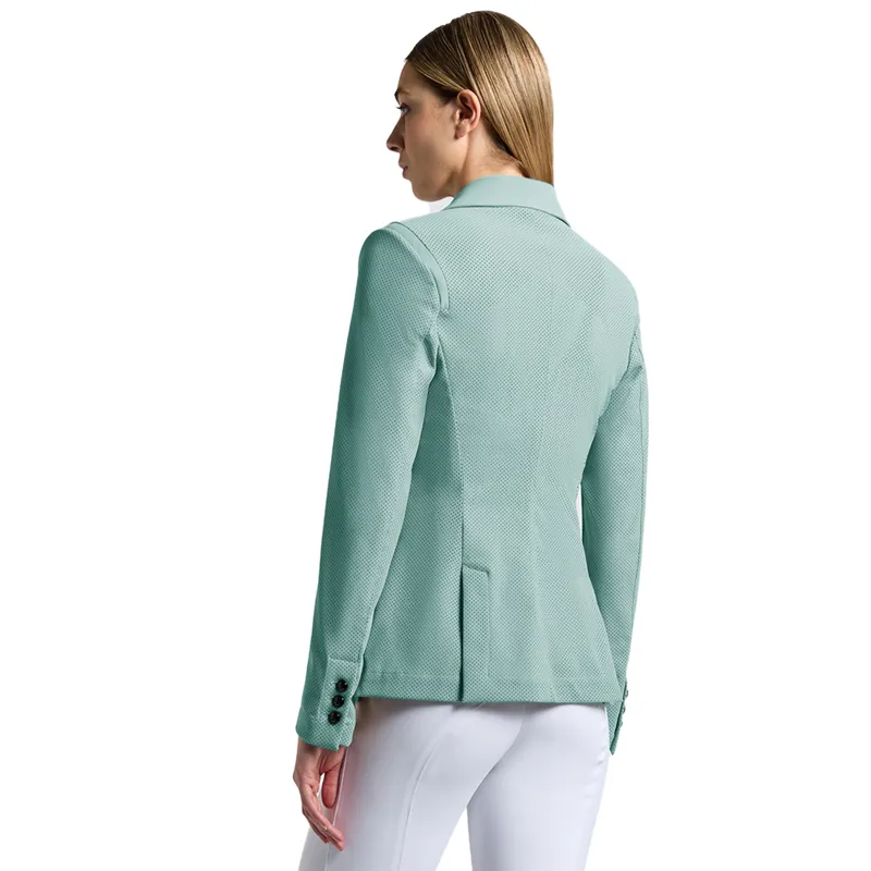 Cavalleria Toscana Ladies Perforated Show Jacket - Teal Green-1
