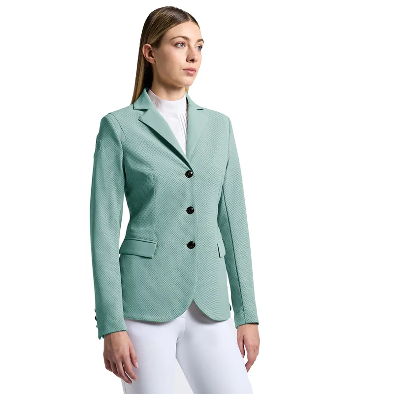 Cavalleria Toscana Ladies Perforated Show Jacket - Teal Green