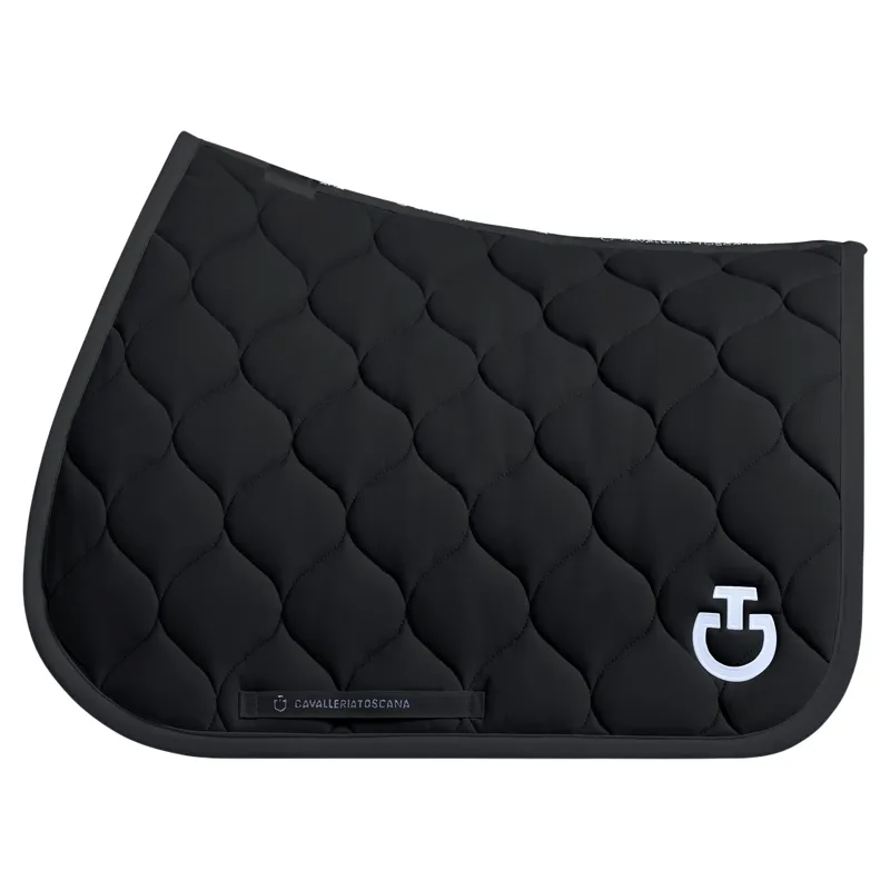 Cavalleria Toscana Circular-Quilted Jersey Jump Saddlecloth - Black