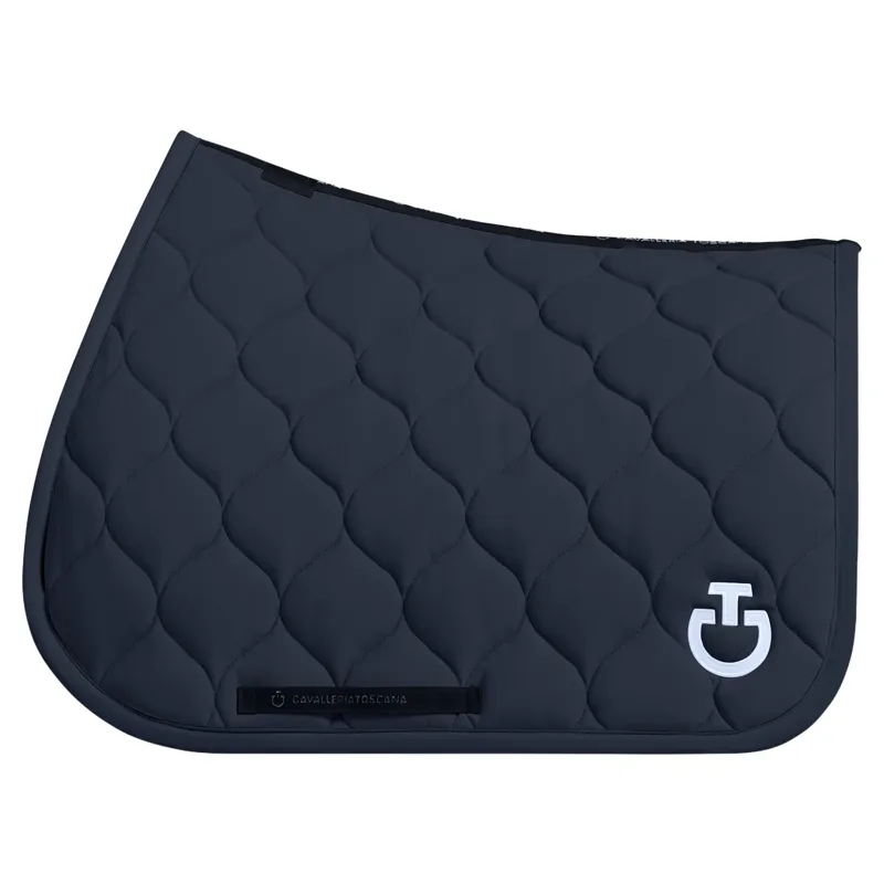 Cavalleria Toscana Circular-Quilted Jersey Jump Saddlecloth - Navy