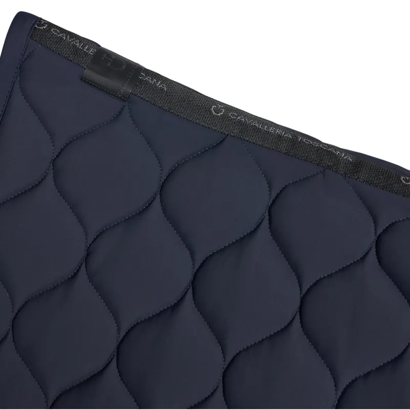 Cavalleria Toscana Circular-Quilted Jersey Jump Saddlecloth - Navy-2