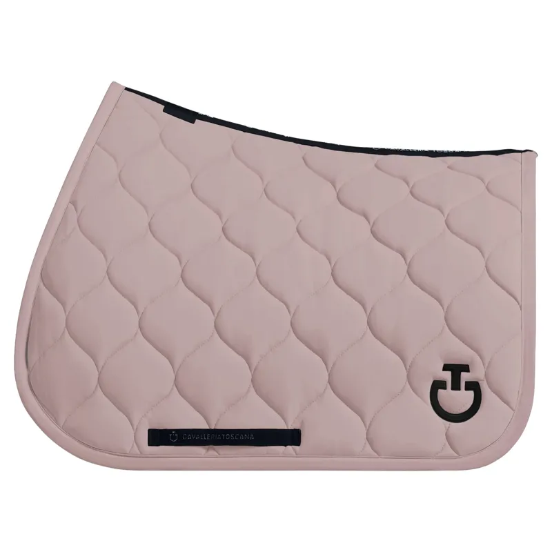 Cavalleria Toscana Circular-Quilted Jersey Jump Saddlecloth - Cipria