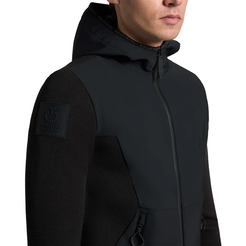 Cavalleria Toscana Mens Softshell Tech Knit Jacket - Black-2