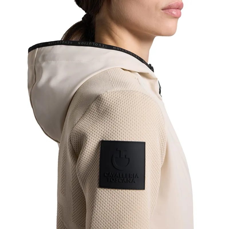 Cavalleria Toscana Tech Knit Softshell Womens Jacket - Birch/White-2