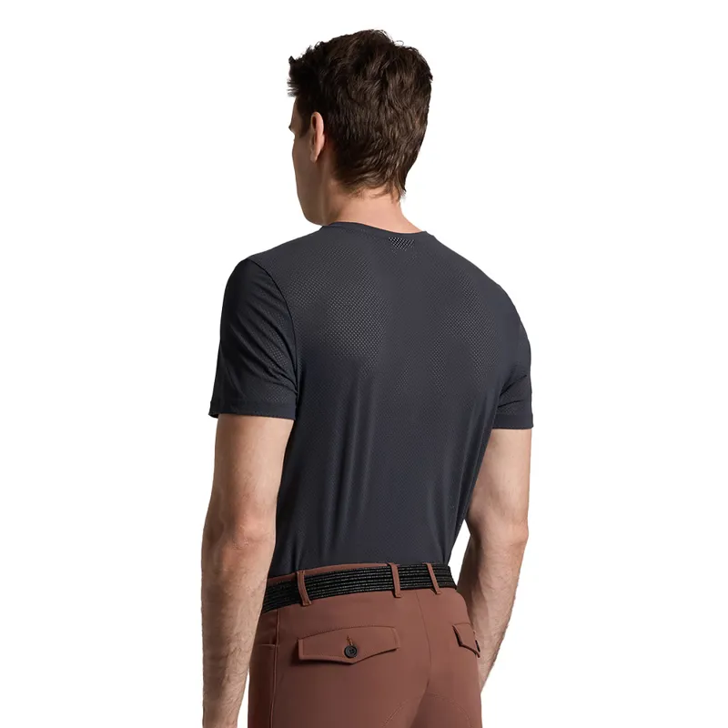 Cavalleria Toscana Pocket Mens Tech Tee - Charcoal-2