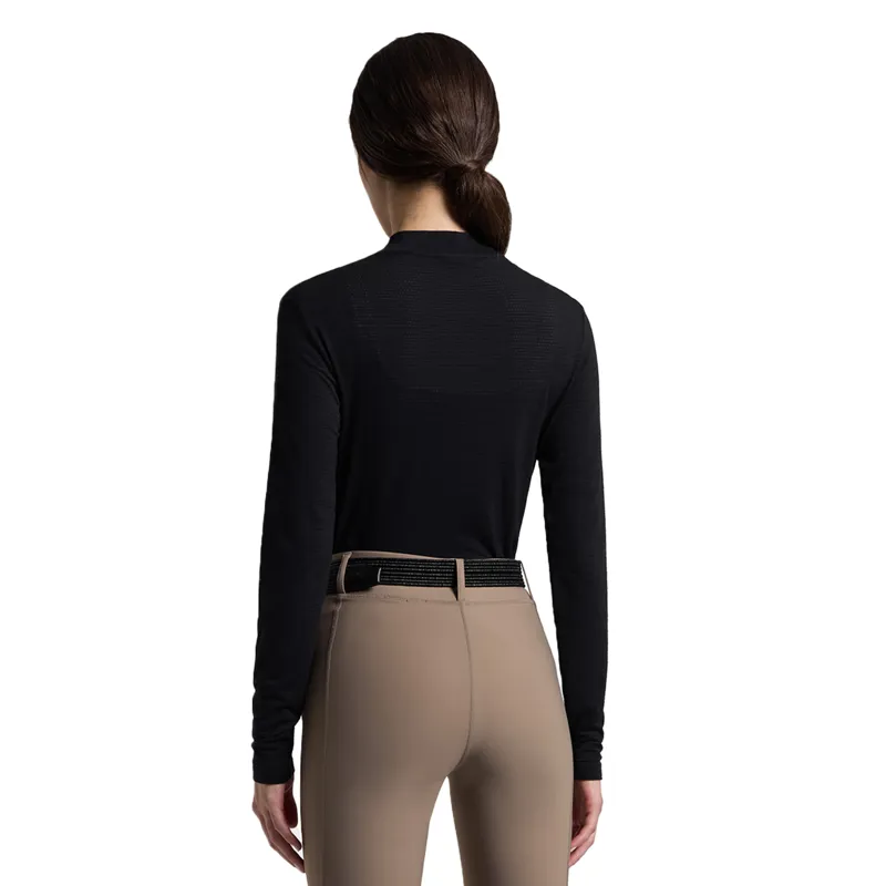 Cavalleria Toscana Womens Tech Wool Long Sleeve Top - Black-1