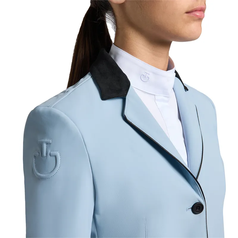 Cavalleria Toscana GP Junior Girls Show Jacket - Blue Fog-2