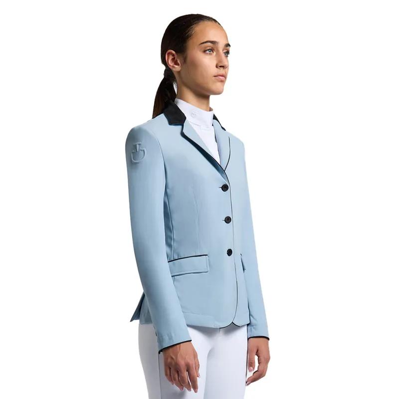 Cavalleria Toscana GP Junior Girls Show Jacket - Blue Fog