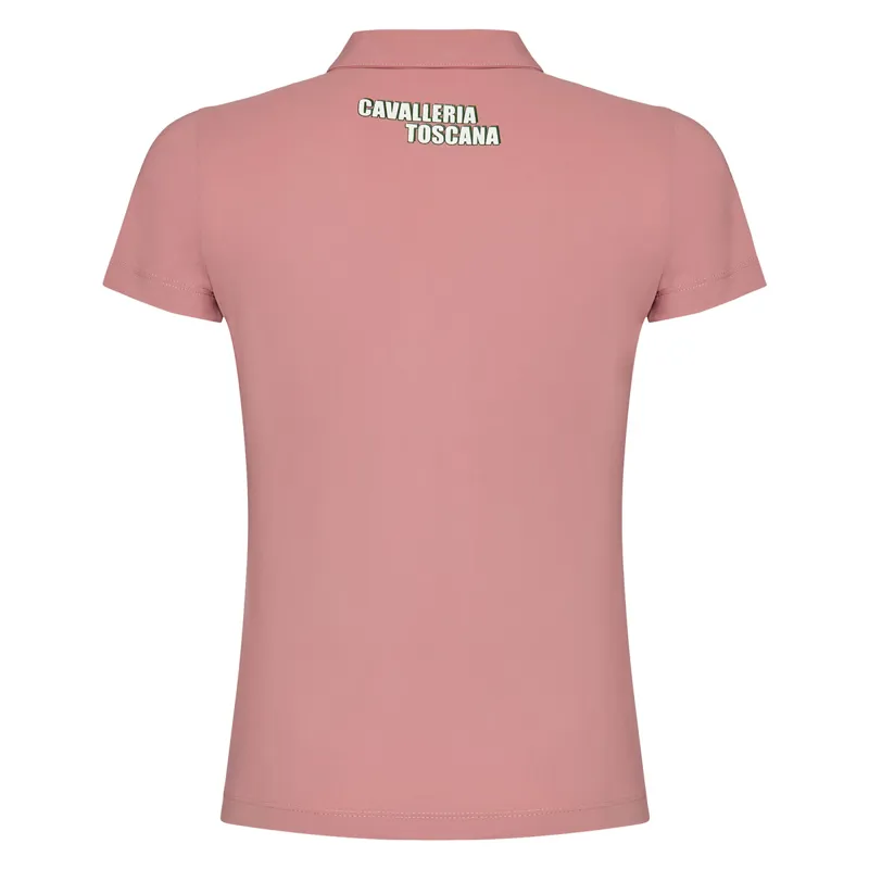 Cavalleria Toscana Comic Book Junior Girls Polo Shirt - Light Pink-1