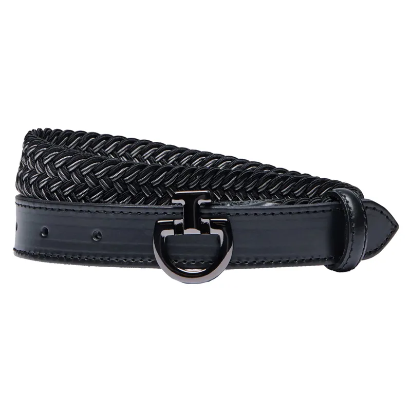 Cavalleria Toscana Younger Rider Junior Elasticated Belt - Black