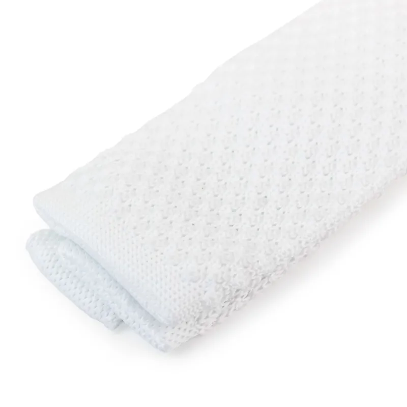 Cavalleria Toscana Tricot Tie with Pin - White-2