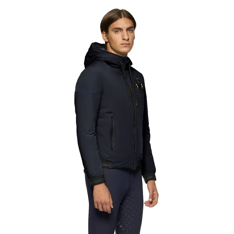 Cavalleria Toscana Stretch Nylon Mens Bomber Jacket Navy