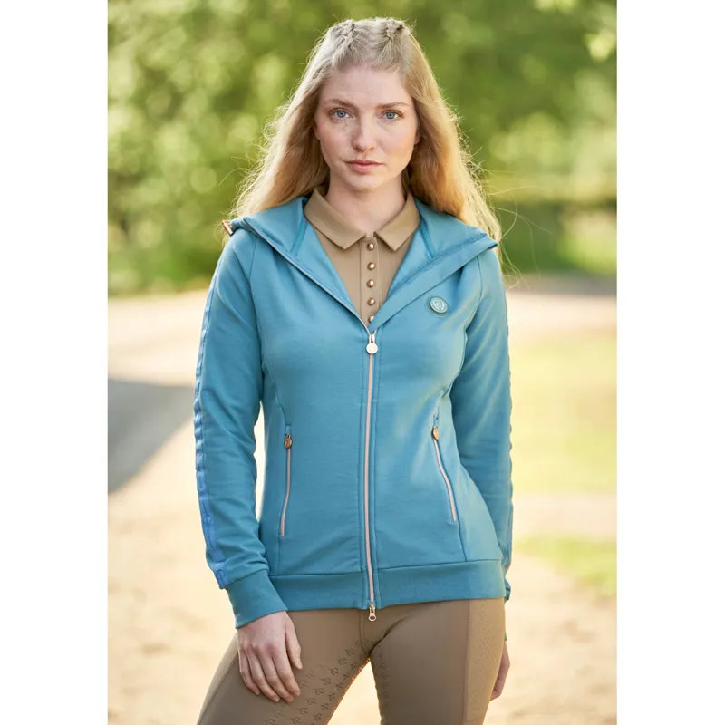 Covalliero Full Zip Ladies Hoodie - Deep Water-2