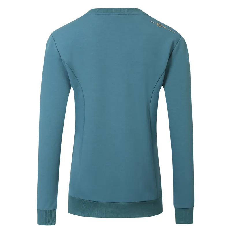 Covalliero Sequin Emblem Ladies Sweater - Deep Water-1