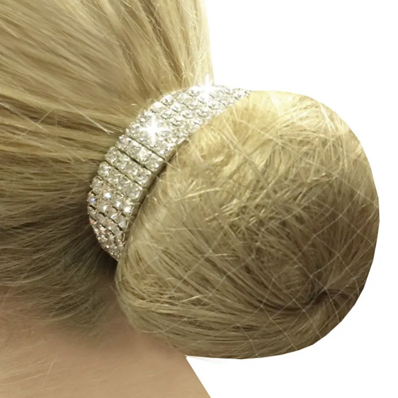 Equetech Crystal Bun Ring Scrunchie - 4 Row