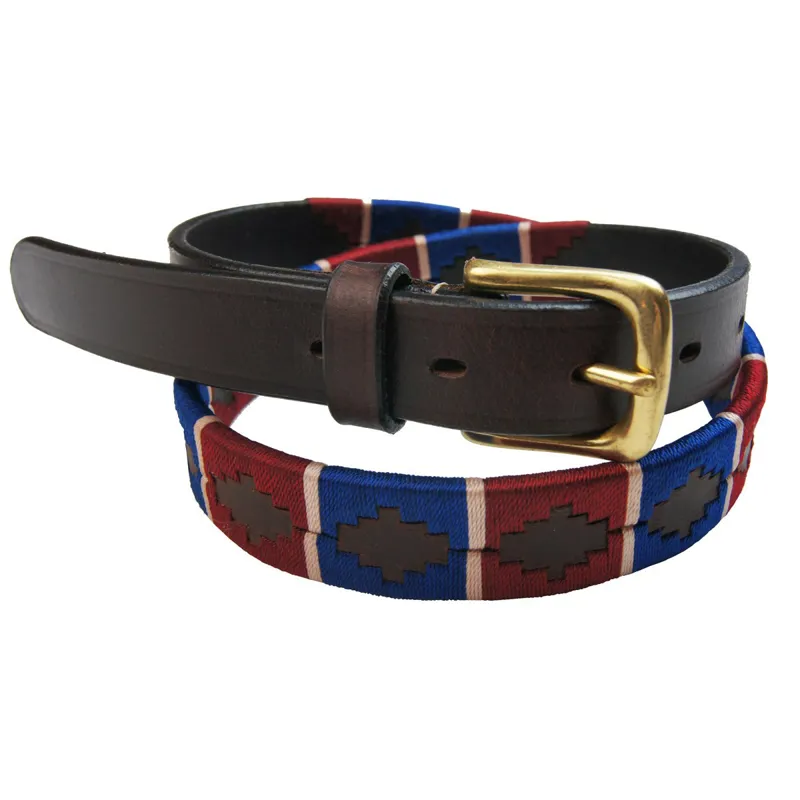 Chukka Slim Belt - Rodrigo Dark Brown/Red/Navy