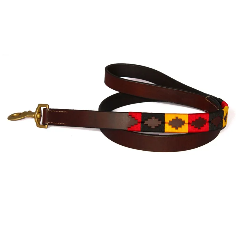 Chukka Dog Lead - Black/Red/Yellow