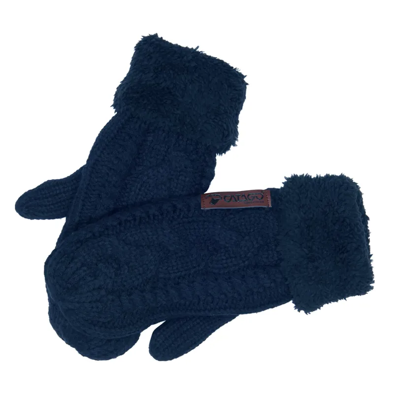 Catago Knitted Adults Mittens - Navy