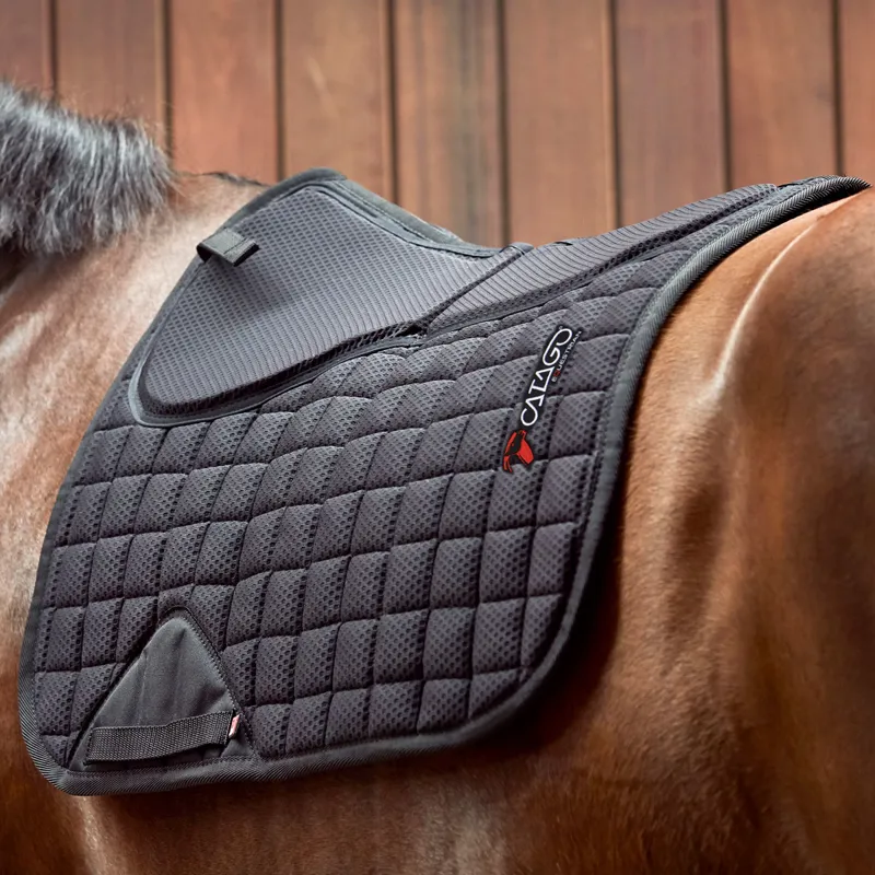Catago FIR-Tech Correction Dressage Saddlecloth - Black-1