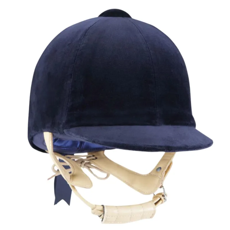 Champion CPX Showmaster Velvet Peaked Helmet - Navy-1