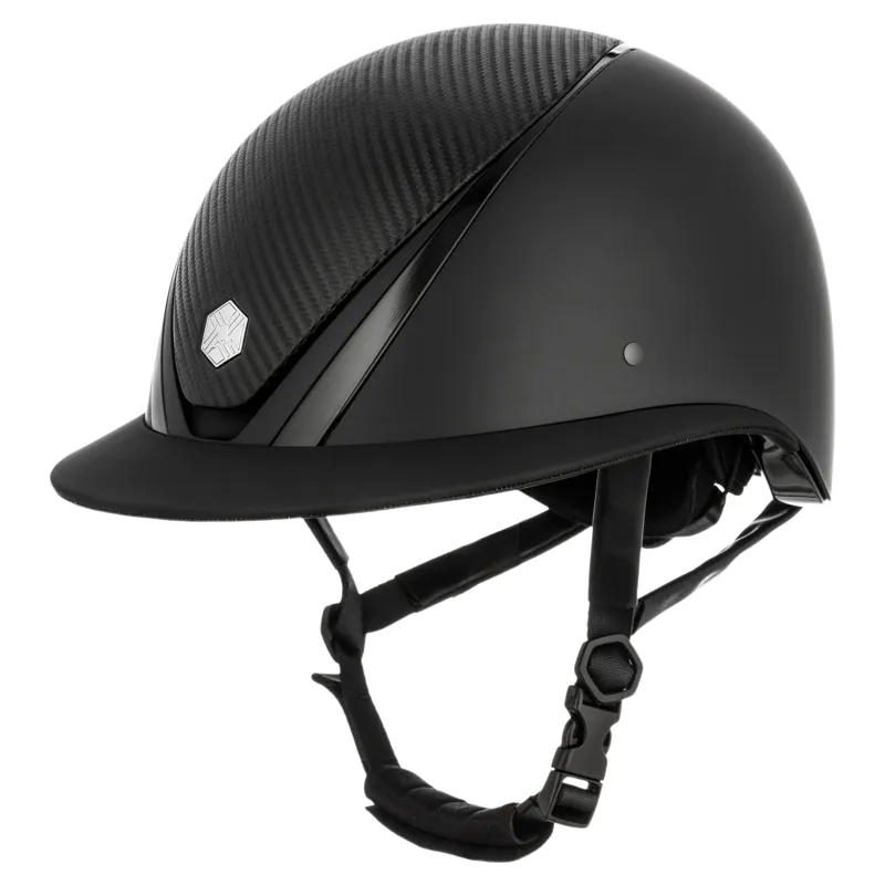 Charles Owen EQx Hyda Wide Peak MIPS Riding Hat - Black Matte/Black Gloss