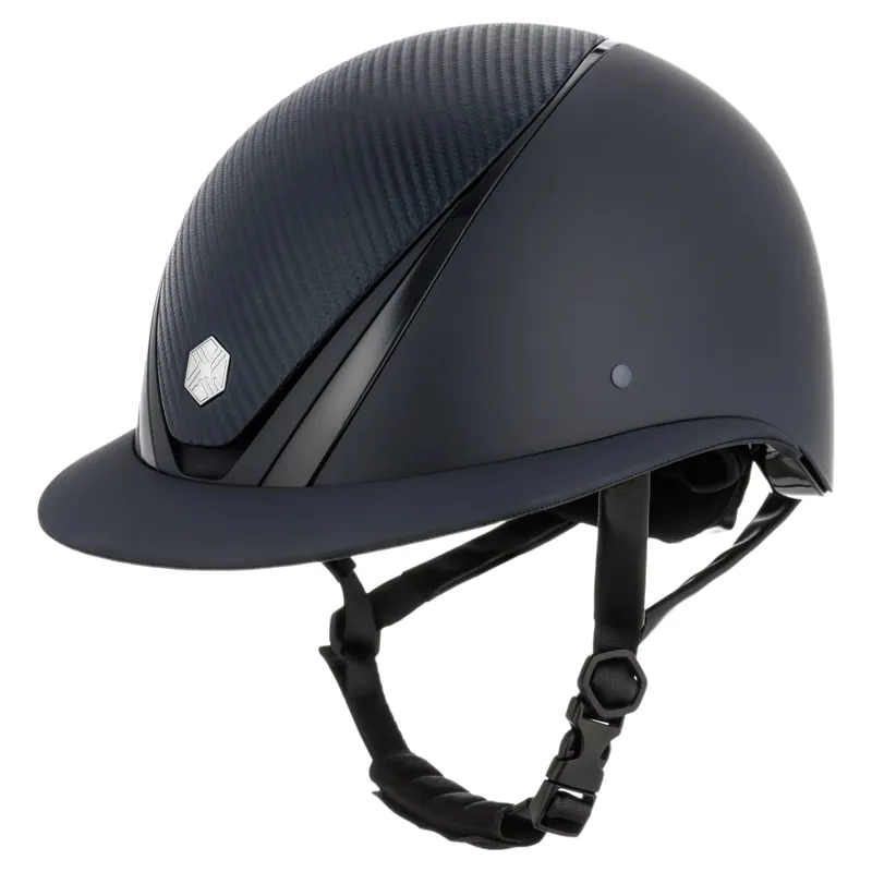 Charles Owen EQx Hyda Wide Peak MIPS Riding Hat - Navy Matte/Navy Gloss