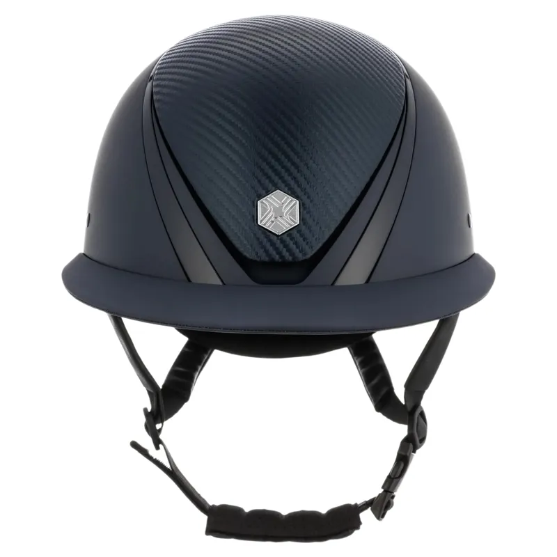 Charles Owen EQx Hyda Wide Peak MIPS Riding Hat - Navy Matte/Navy Gloss-3