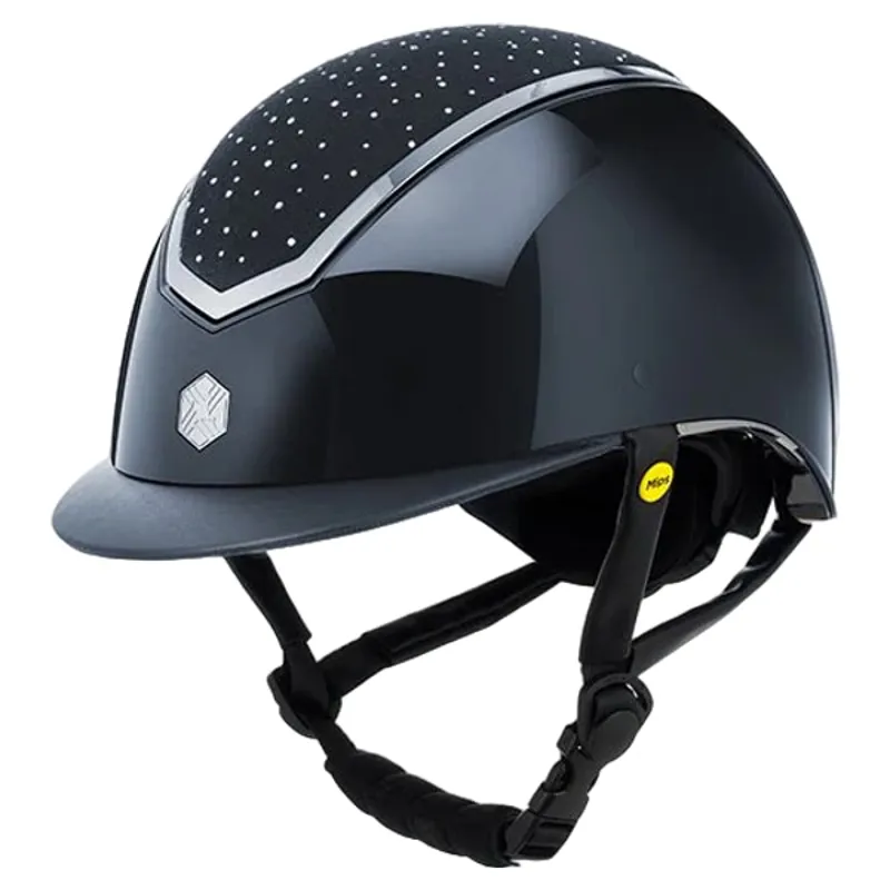 Charles Owen EQx Kylo MIPS Sparkly Riding Hat - Navy Gloss/Silver