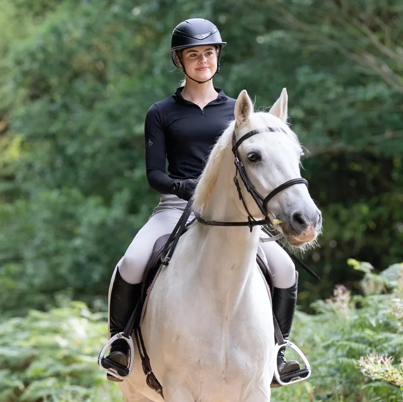 Charles Owen This Esme Luna Wide Peak Riding Hat - Black-6