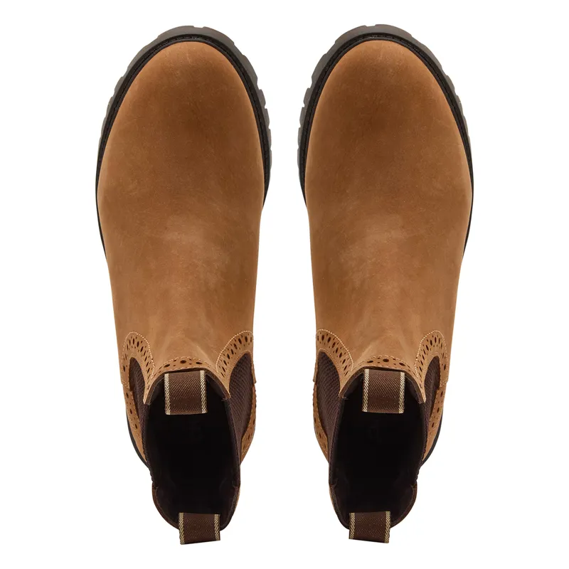 Chatham Moreton Womens Leather Brogue Chelsea Boots - Tan-2