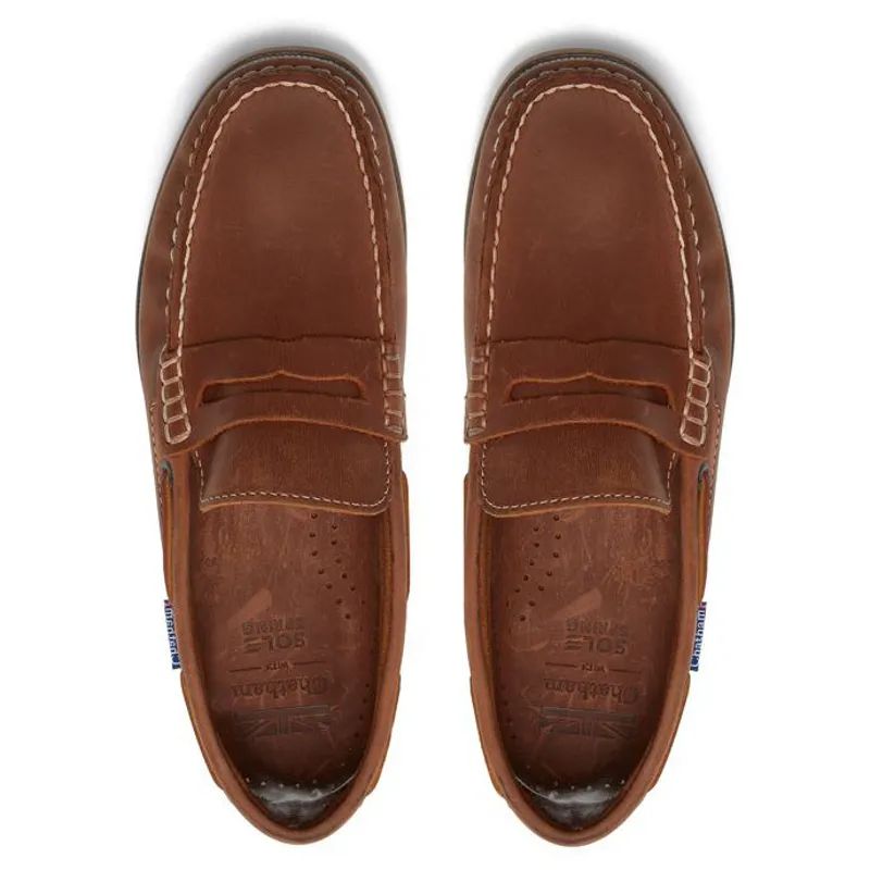 Chatham Shanklin Premium Leather Mens Loafers - Tan-1