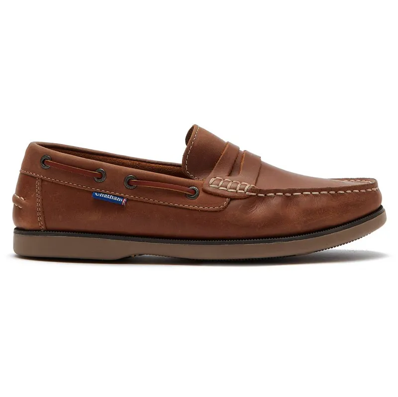 Chatham Shanklin Premium Leather Mens Loafers - Tan-2