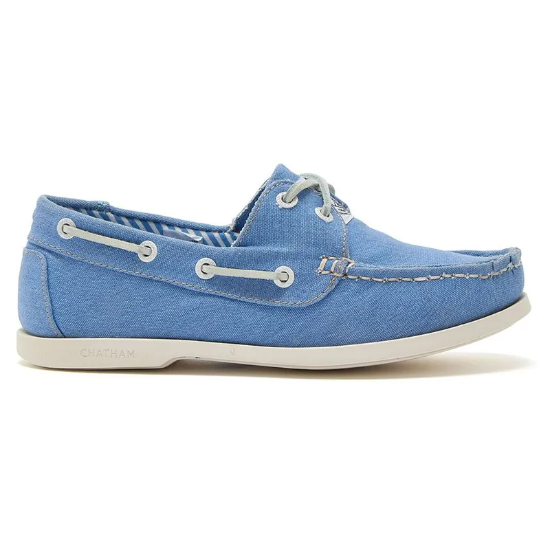 Chatham x Joules Jetty Lady Canvas Boat Shoes - Blue-1