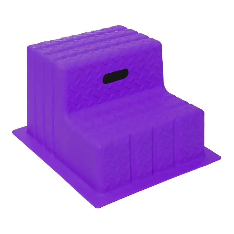 Classic Showjumps Standard Two Tread Mounting Block - Purple