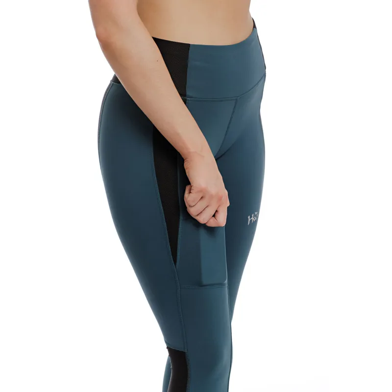 Horseware Tech Riding Tights - Petrol Blue-5