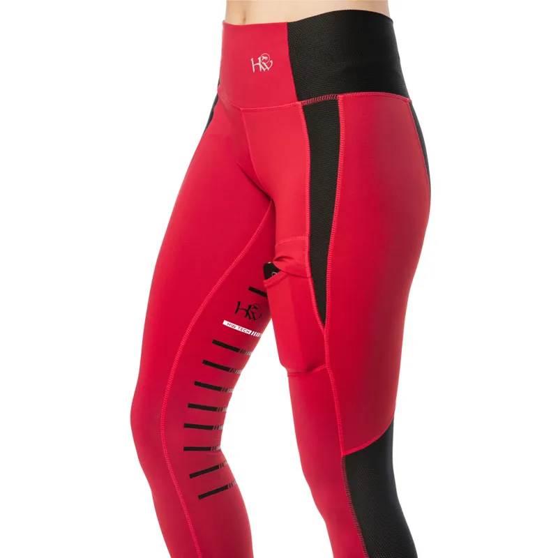 Horseware Tech Riding Tights - Red-2