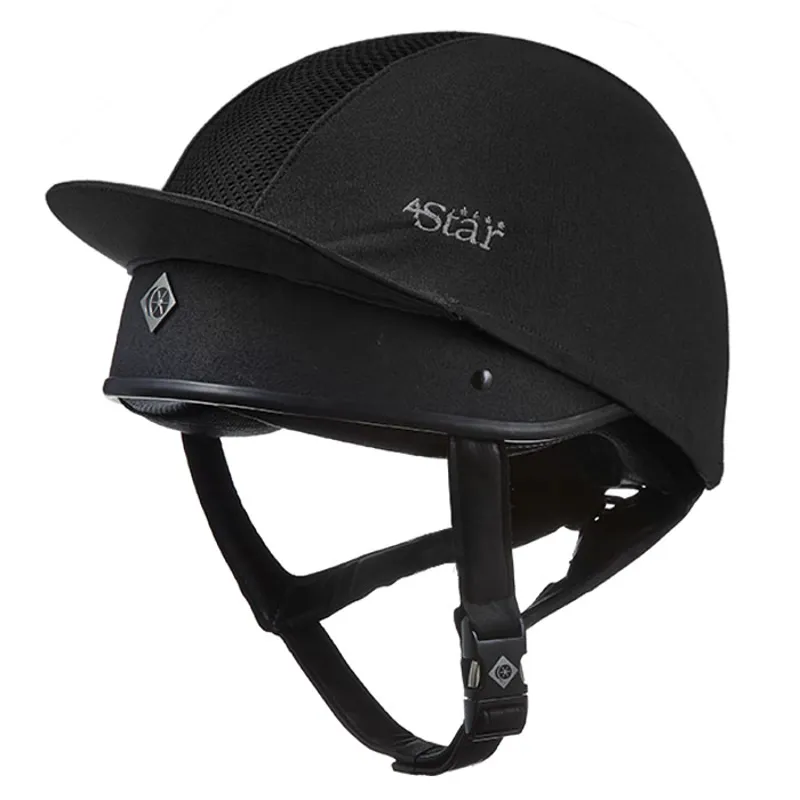 Charles Owen 4Star Hat Silk with Vent - Black