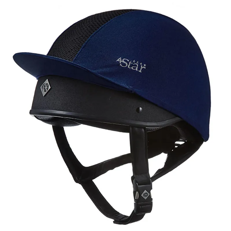 Charles Owen 4Star Hat Silk with Vent - Navy