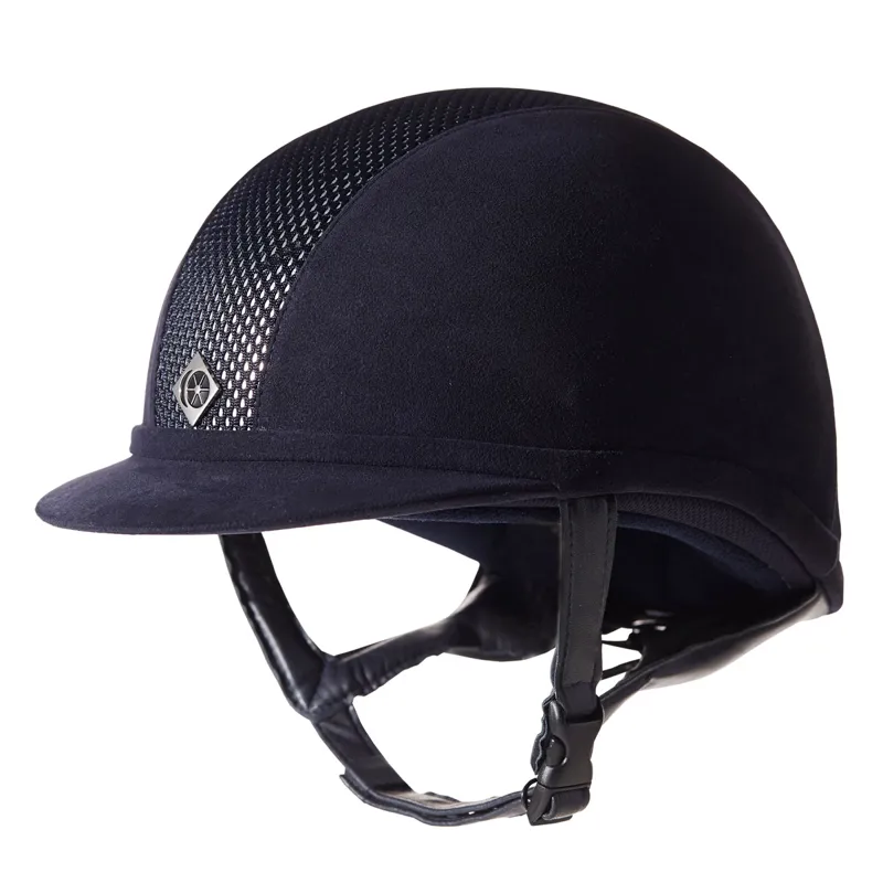Charles Owen Ayr8 Plus Riding Hat - Navy/Silver