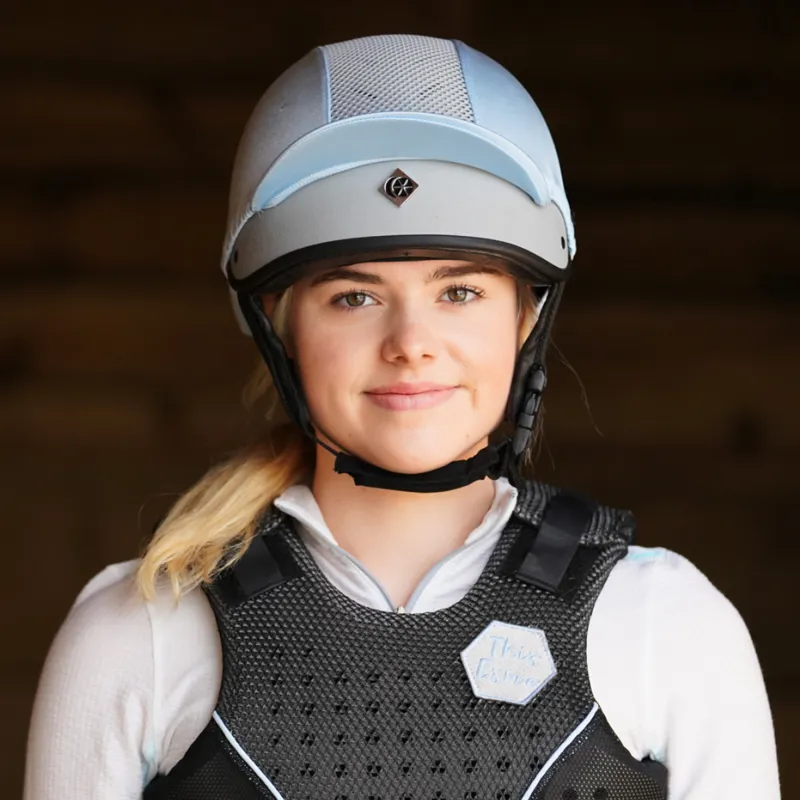 Charles Owen This Esme Ventilated Hat Silk - Baby Blue-1